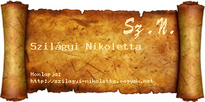 Szilágyi Nikoletta névjegykártya