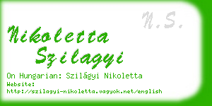 nikoletta szilagyi business card